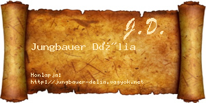 Jungbauer Délia névjegykártya